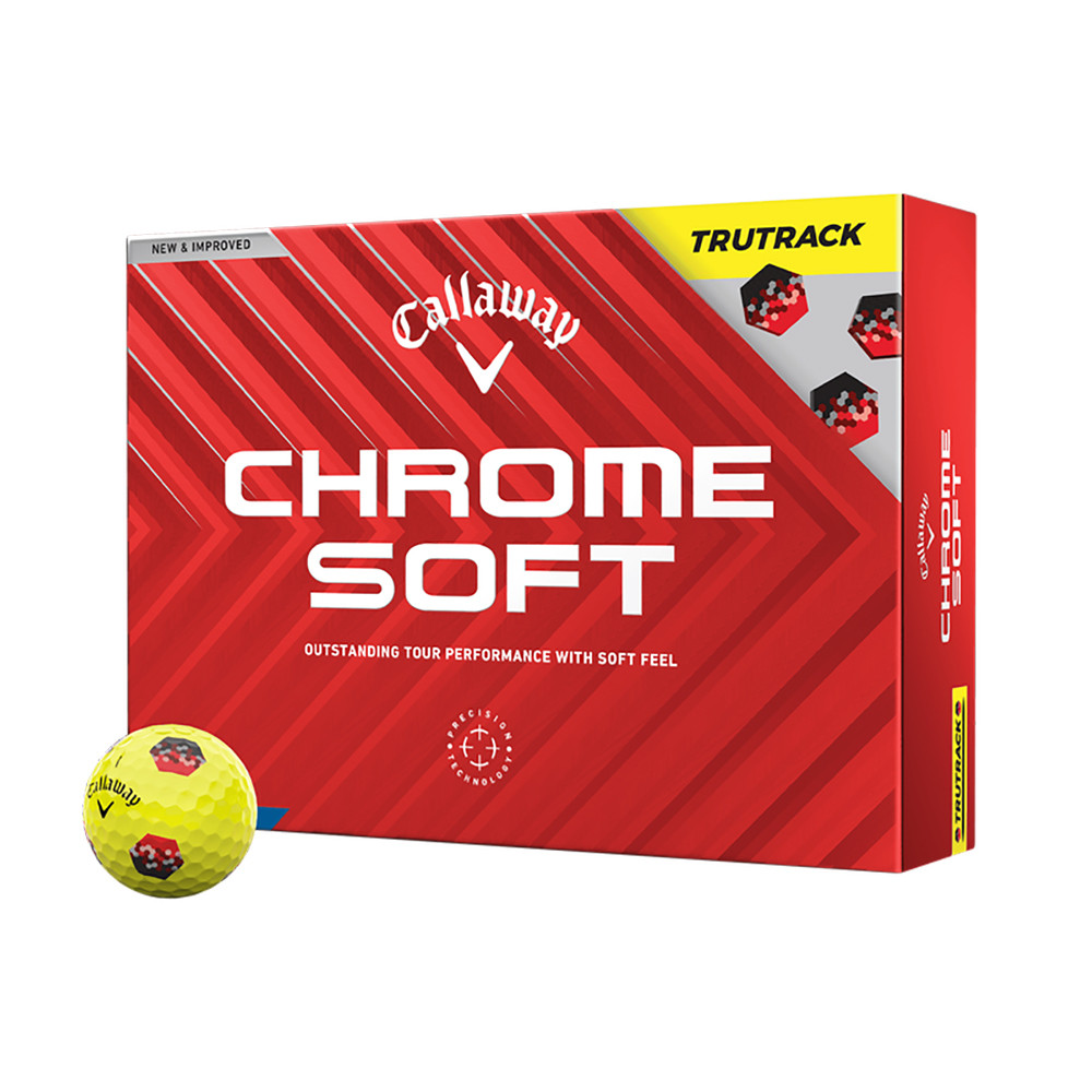 Callaway Chrome Soft TruTrack Yellow Golf Balls - Prior Generation